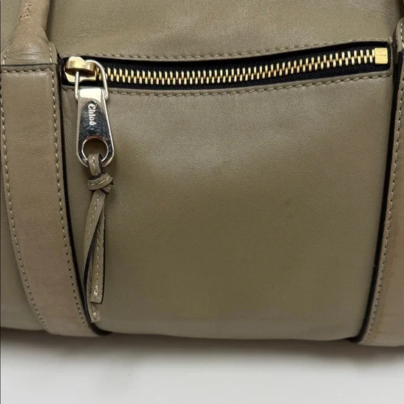Chloe Taupe Leather Satchel